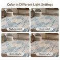 thumbnail image 7 of ODIKA 5'x7' Washable Area Rug Tan Navy Abstract Interlocking Motif Neutral Tones Teal Geometric for Dining Room, Under Table, Home Office, Non-Slip Chair-Friendly, 7 of 7