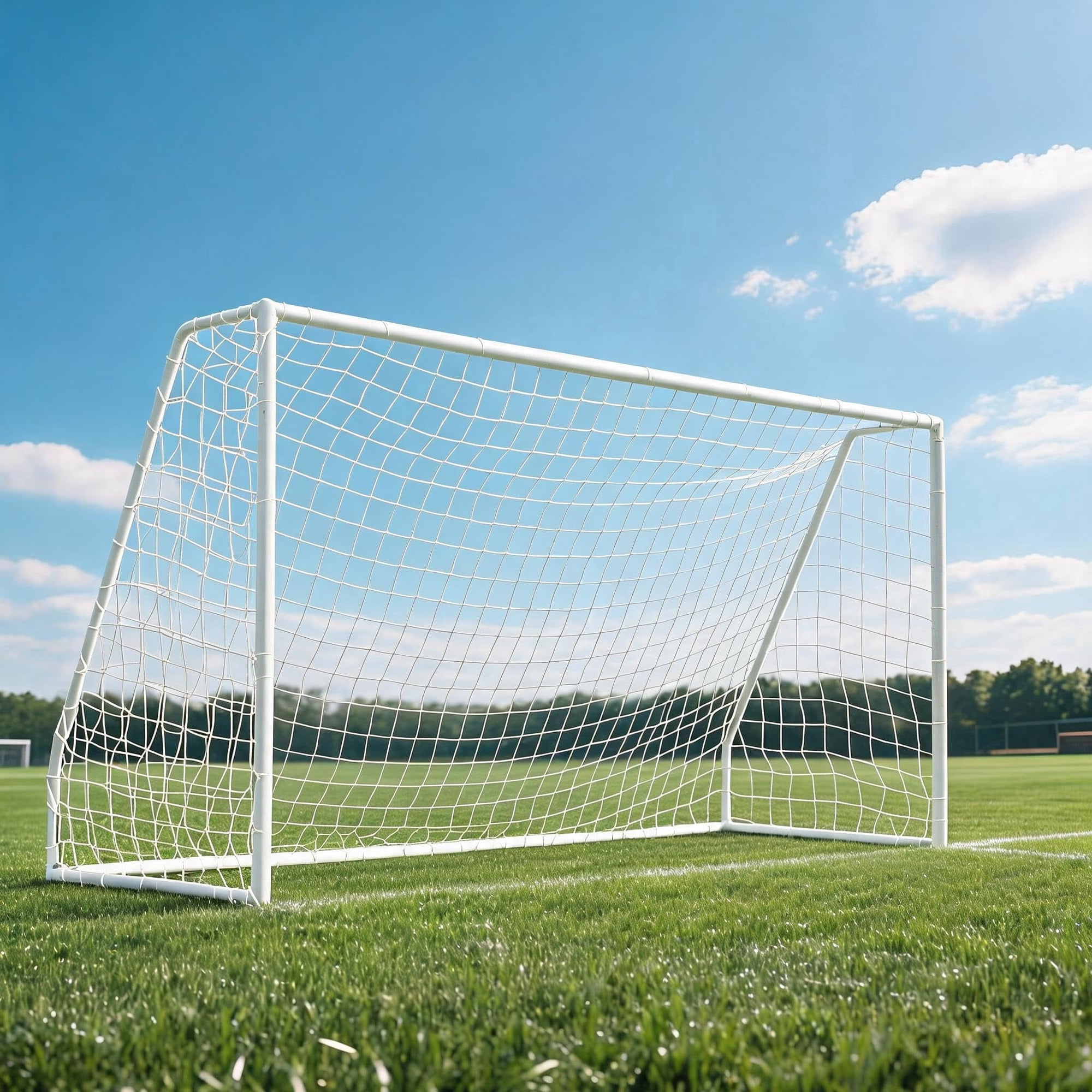 Amkui Soccer Goal 12x6 ft for Backyard,Teen Galvanized Steel Frame Weather-Resistant White