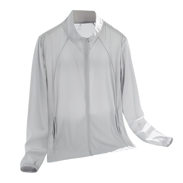 Kaemgyyd Veste de Sport UPF 50+ pour Femmes Légère Protection Solaire Fermeture Éclair Manches Longues Poches Randonnée Extérieure