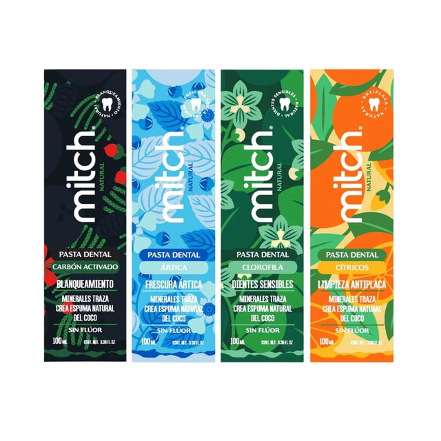 Pasta Dental Mitch Premium Surtido 100ml 4 Pack