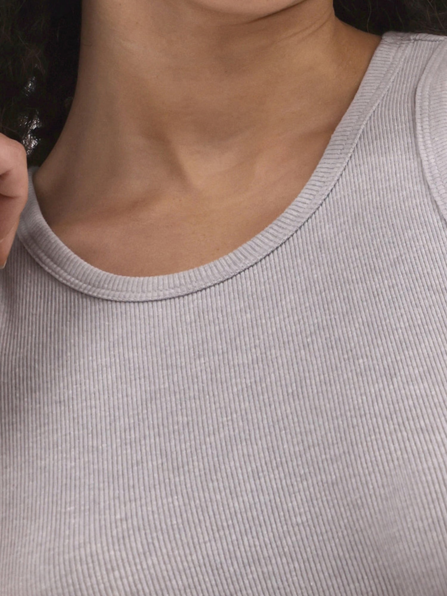 No Boundaries Ribbed High Neck Tank Top, Women's