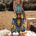 thumbnail image 3 of Watercolor Bumblebee Yellow Sunflowers Sleeveless Dress Dresses Women Summer Women's Summer Clothing, 3 of 9