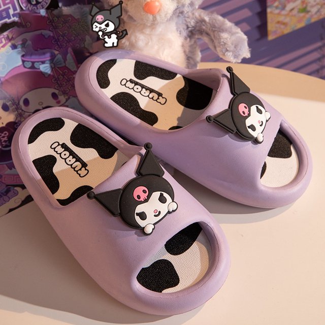 KT Cat Zapatillas Anime Dibujos Animados Baño Sandalias De Fricción Interior Y2K Verano Kulomi