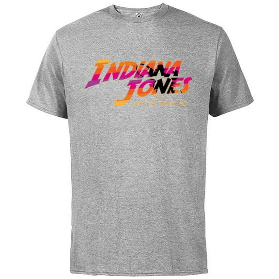 Lucasfilm Indiana Jones and the Dial of Destiny ‘60s Logo - Short Sleeve Cotton T-Shirt for Adults - Customized-Athletic Heather