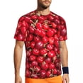 thumbnail image 2 of T Shirt For Men Red Cherries Print Sportswear Summer Sweet Fruit Aesthetic Hippie Tee Shirt For Men, 2 of 7