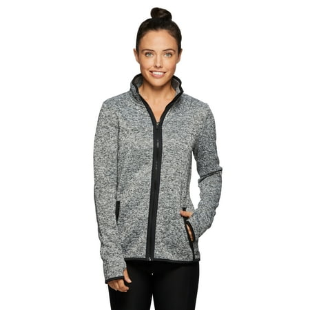 - Women's Active Sweater Knit Zip Mock