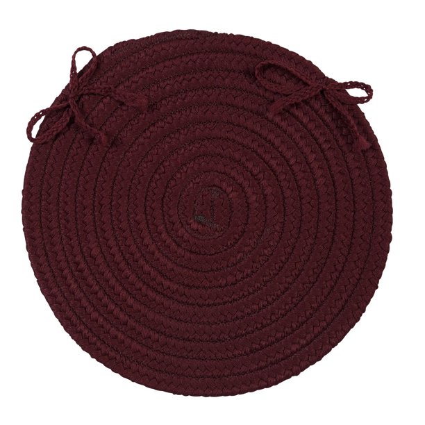 Set of 4 Maroon Handmade Braided Chair Pad 15" - Walmart ...