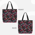 thumbnail image 2 of Fuzoiu Colorful Hawaii Palms Print Durable Tote Bag,Shoulder Bag with Zipper Closure,Casual Tote's Handbag,for Daily Use, Shopping, School, Work, 2 of 7