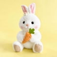 thumbnail image 2 of Mushroom Plush, 5.5*9.5in, Stuffed Bunny Rabbit, Pink Birthday Decorations, Student Stuffed Animal, Seated Plush Toy, 1 Pc, 2 of 4