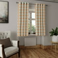 thumbnail image 2 of Ambesonne Classic Grommet Curtain, Geometric Forms, 50" x 63", Mustard Beige, 2 of 6