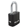 thumbnail image 4 of Master Lock 311TRI Candado de acero laminado con llaves iguales, paquete de 3, negro, 4 of 5