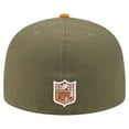 thumbnail image 4 of Men's New Era  Olive/Brown Green Bay Packers Color Pack A-Frame 59FIFTY Fitted Hat, 4 of 5