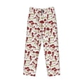 thumbnail image 6 of Uemuo Mushroom Pattern Men's Wide Leg Palazzo Lounge Pants with Pockets Light Weight Loose Comfy Casual Pajama Pants-, 6 of 9