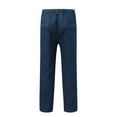thumbnail image 4 of KKBOTIVE Mens Travel Pants Elastic Waist Denim Pants Warm Lined Bottoms Casual Loose Straight Leg Jeans Workwear Dress Pants ( Blue Size: XXL ), 4 of 8