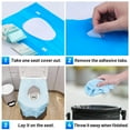 thumbnail image 6 of 50 Pack Toilet Seat Covers Disposable-Waterproof 16x24 Inch Individually Wrapped Travel Accessories, 6 of 7
