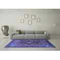 thumbnail image 3 of Ahgly Company Machine Washable Indoor Rectangle Medallion Blue Traditional Area Rugs, 8' x 12', 3 of 4