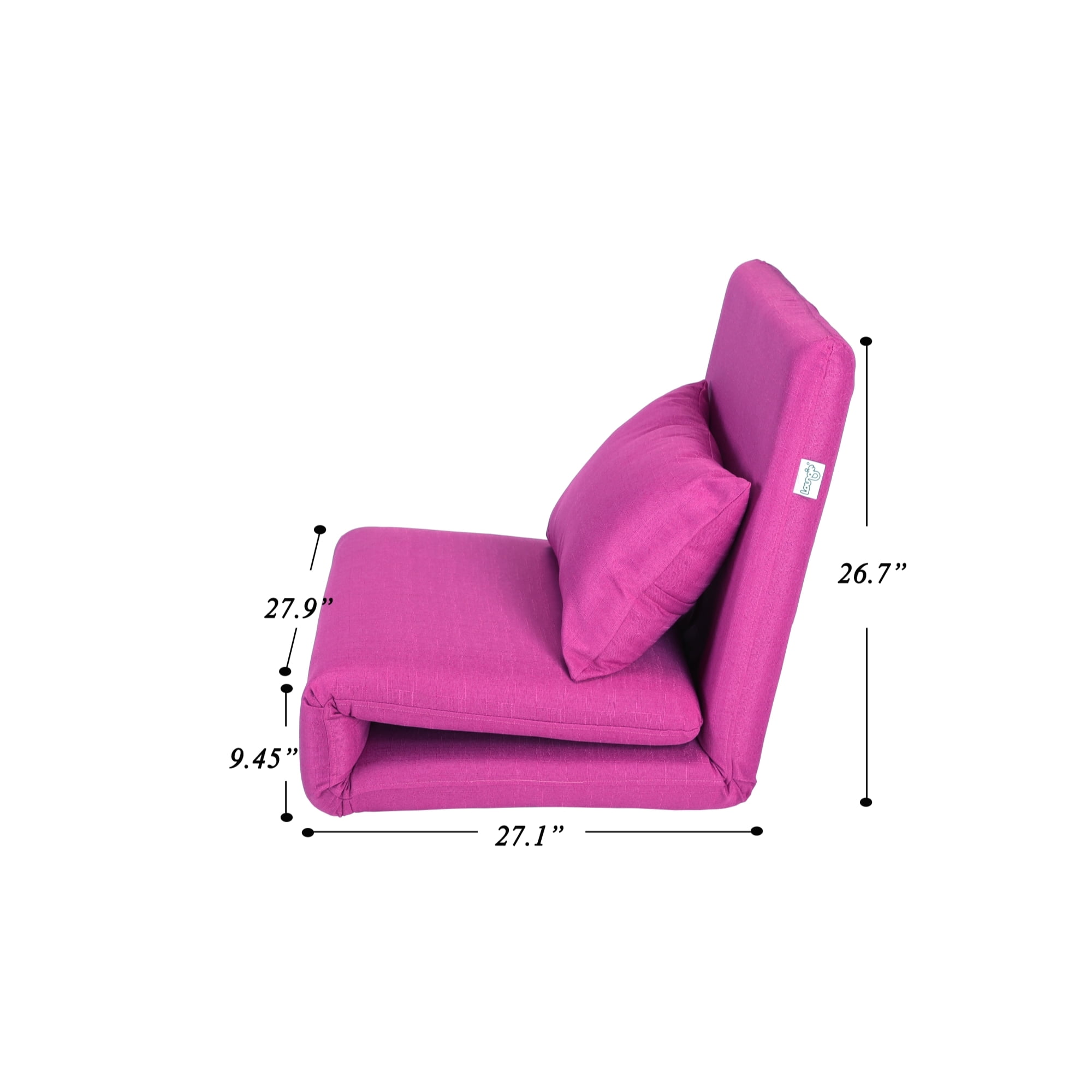 Wigiwama Flip Pink Flip Chair Convertible Beige Linen Flip Chair