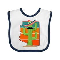 Inktastic Arizona Retro Sunset Funny Cactus Boys or Girls Baby Bib
