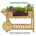 thumbnail image 6 of Renwick Solid Wood Elevated Planter Box with Removable Grow Grids, Light Brown, 6 of 10