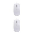thumbnail image 4 of Transemion Mouse Wired Optical Computer Mouses Skin Touch Computers Fitting Laptop Gift Networking Keyboards Table Study White 2Set, 4 of 6