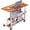 Brown, variant on Lumiparty Adjustable Height Mobile Standing Desk, Rolling Laptop Desk for Home Office, School, Bedside, White