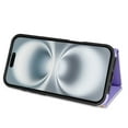 thumbnail image 2 of Wallet Case for iPhone 16 Crossbody with Card Holder Shoulder Strap, Magnetic Flip Folio Purse Case Kickstand PU Leather Shockproof Protective Cover for iPhone 16, Purple, 2 of 9