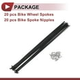 thumbnail image 5 of 20 Set 13G Bicycle Spokes 295mm Bike Wheel Spokes 304 Stainless Steel Black, 5 of 7