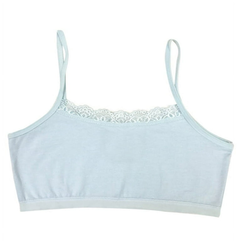 Teenage Girl Training Bra Underwear Cotton Comfy Breast Bra 8-12T,Pack of 4
