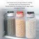 thumbnail image 4 of Injueey Contenedor de almacenamiento hermético Tapas Frascos Latas de mantenimiento fresco Dispensador transparente Cubo impermeable Cocina Harina Almacenamiento y organización del hogar Rosa Injueey HA080067-03, 4 of 6