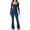 Navy, variant on Casual Jumpsuit for Women Dressy V Neck Sleeveless Spaghetti Straps Harem Long Pants Bib Overalls Overall Women Pantsuit for Women