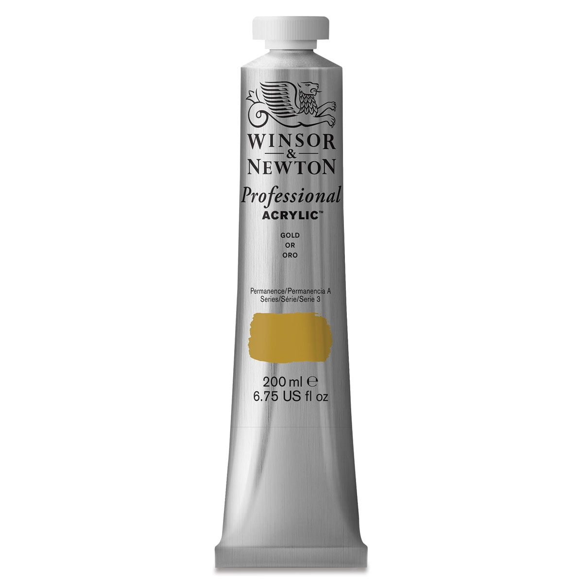 Winsor & Newton Artists' Acrylic Color, 200ml Tube, Gold