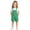 Green#9527, variant on Girl'S Short Bib Overalls Baggy Shortalls for Girl Dot Graphic Adjustable Strap Suspenders Shorts With Pocket