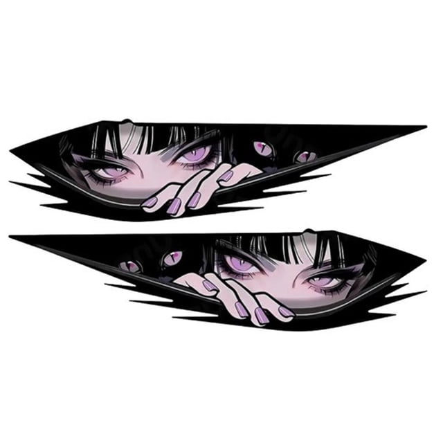 Anime Girl Car Scratch Cover Stickers, Reflective Waterproof Personalized Bicycle & Electric Vehicle Decals, 20x5cm