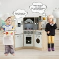 thumbnail image 4 of Gymax Kids Corner Wooden Kitchen Playset Pretend Cooking Toy w/ Cookware Accessories, 4 of 10