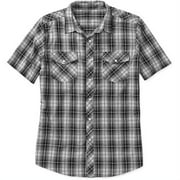 No Boundaries Men's Short Sleeve Snap Fr