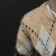 thumbnail image 4 of Zormilly Christmas Sweater Men Long Sleeve Crew Neck Cable Knit Sweaters Festival Holiday Oversized Fuzzy Pullover, S-3XL, 4 of 5