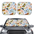thumbnail image 2 of Balery 2 Piece Insects and Flowers Car Windshield Sun Shade|Foldable Front Windshield Shade for Car Front Window for Most Sedans SUV Truck-Medium, 2 of 7
