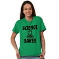thumbnail image 4 of Science Saves Nerdy Scientist Geek Plus Size Crewneck Graphic Tee Shirt Brisco Brands 2X, 4 of 5