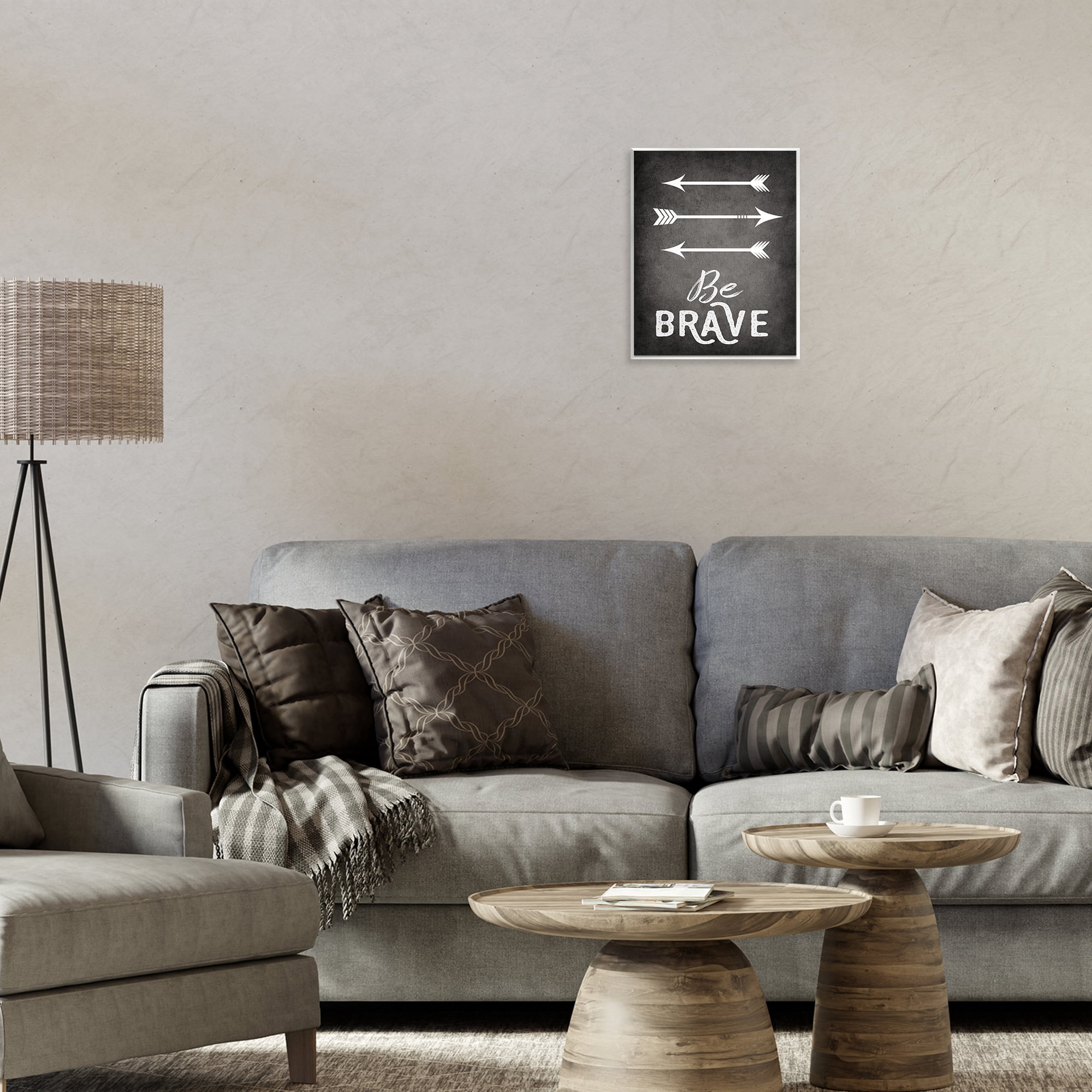 Stupell Industries Be Brave Arrows Typography Painting Unframed Art Print Wall Art, 11 x 14