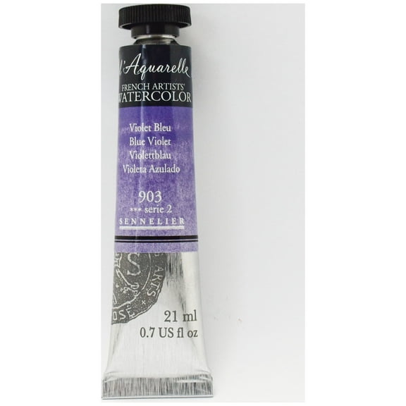 Sennelier French Artists' Watercolor, 21ml Tube, Blue Violet S2