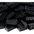 thumbnail image 2 of Feleph 100pcs 2x4 Bricks Black Pieces Parts Classic Building Creative Play Blocks Set Parts Toy Accessories Compatible with 3001 Major Brick Brands, 2 of 6