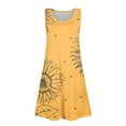 thumbnail image 7 of LTTVQM Girls Sundresses Size 5-6 Spring Floral Print Sleeveless Sundresses Loose Fit Crew Neck Tank Dress Fashion Cover Up Dresses with Pocket Yellow 5-6, 7 of 7