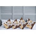 thumbnail image 2 of Ambesonne Coffee Throw Pillow Cover 4 Pack, Coffee Mugs Hot Foamy, 20", Brown White, 2 of 5