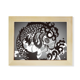 thumbnail image 1 of Dibujo de linea pescado patron de onda Escritorio de madera Arte Pintura 6x8 pulgadas marco de foto foto, 1 of 4