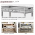 thumbnail image 5 of Juiluna 4 Piece Dining Bar Table Set With 3 Upholstered Stools Multi-functional Dining Table With 3 Drawers USB Port For Dinning Room Kitchen, 5 of 9