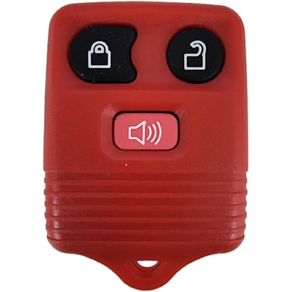 AKS KEYS Compatible with Ford Keyless Entry Car Key Fob Vehicles 3 Button Red CWTWB1U345 CWTWB1U331 Self-Programming