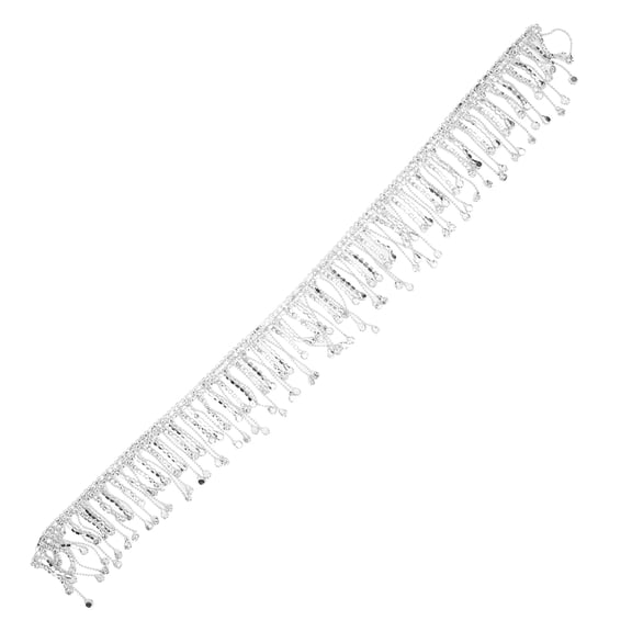 EBTOOLS Rhinestone Tassel Chain, Crystal Tassel Decoration, Tassel Rhinestones Trim, For Belly Dance Costumes Latin Dance Costumes