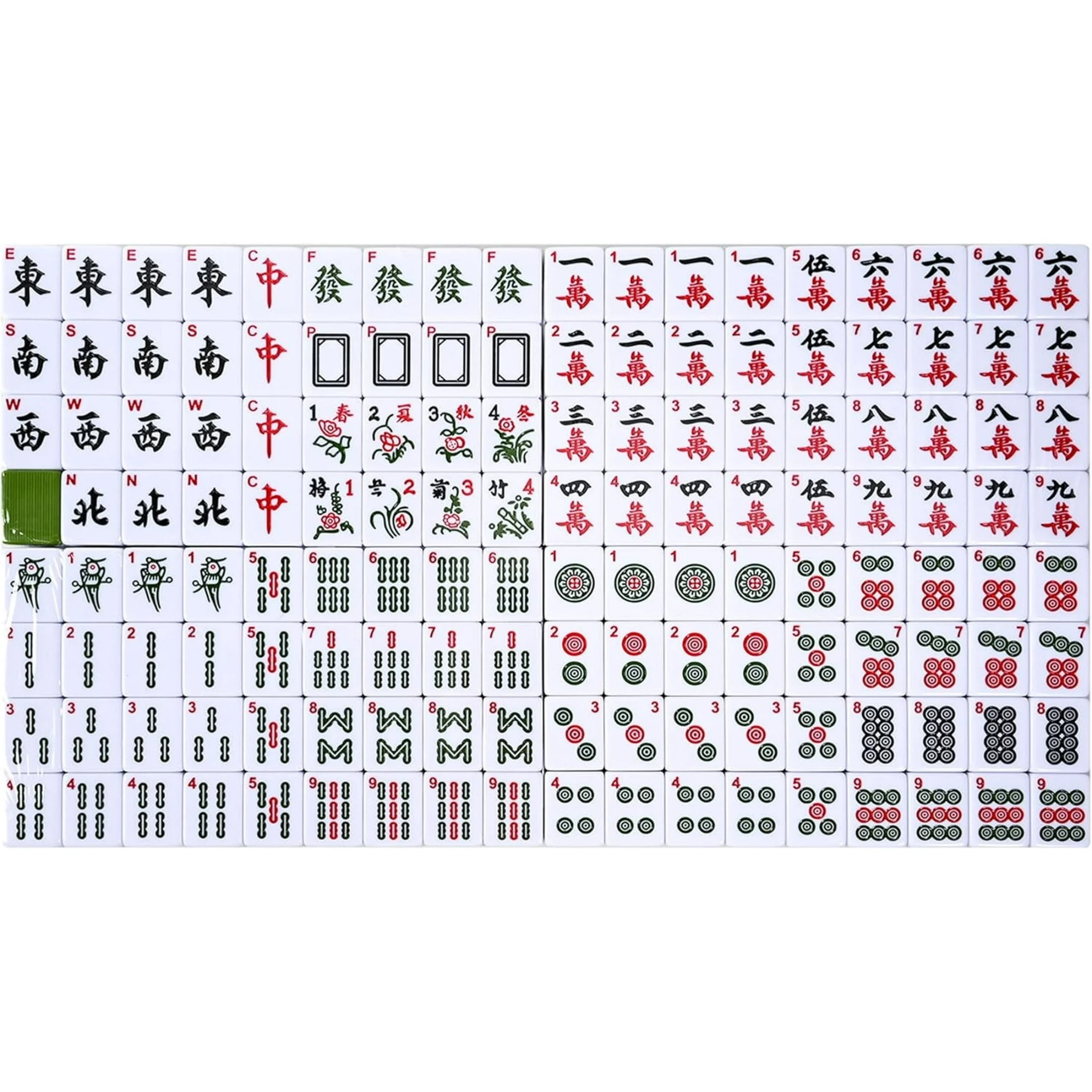 Gomok Mahjong Game Set, 146 Pcs Mahjong Tile Set ( 36 mm / 1.42" Large Size), Mahjong Set with Storage Case for Travel Party Family Games