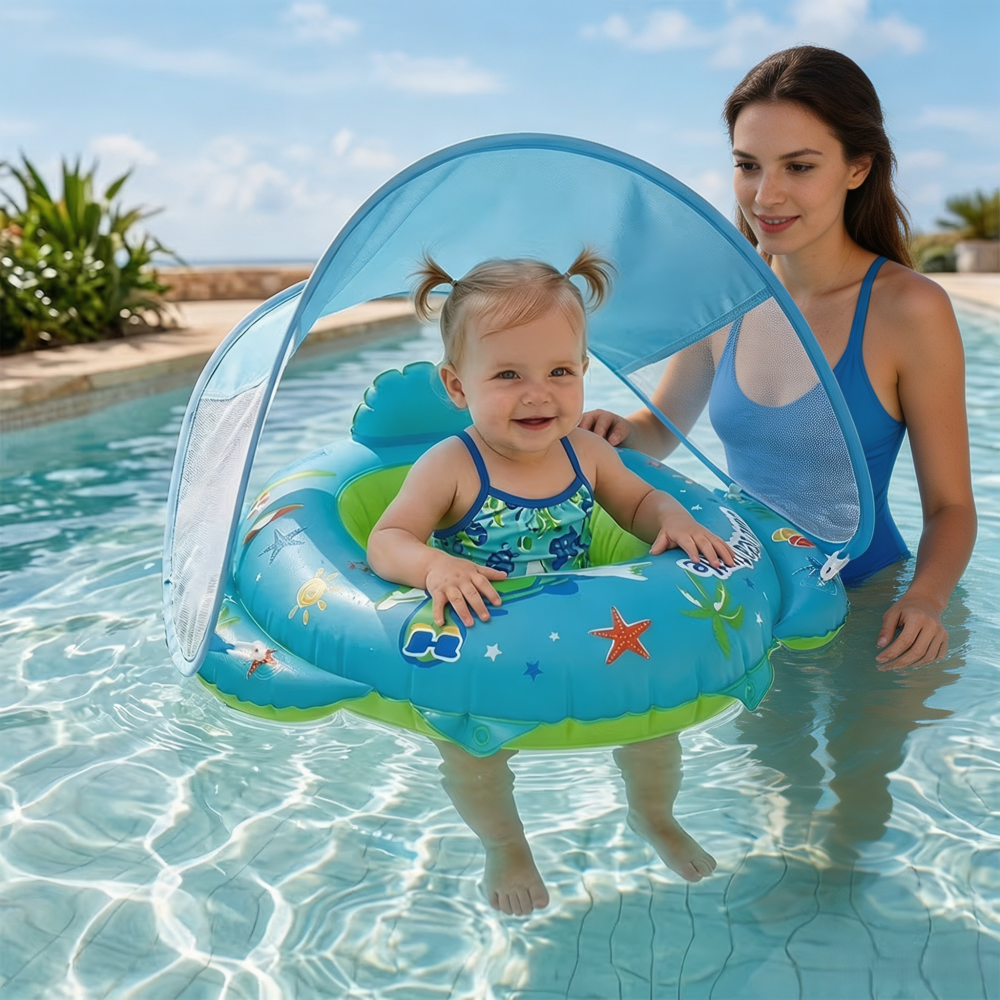 Swfoer Baby Pool Float with Canopy, Ages 1-5 photo 6