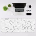 thumbnail image 3 of Mouse Pad Gaming Mousepad 31.5 x 11.8in Large Mouse Pad for Keyboard and Mouse with Anti-Slip Rubber Base, Keyboard Pad XL Mouse Mat for Home and Office（Black with White Topographic Line）, 3 of 14